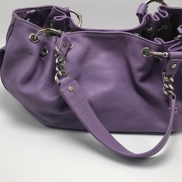 New Juicy Couture Purple Leather To Handle Bag - Picture 5 of 8